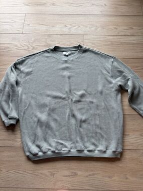 Aerie Waffle Knit Crewneck Sweatshirt